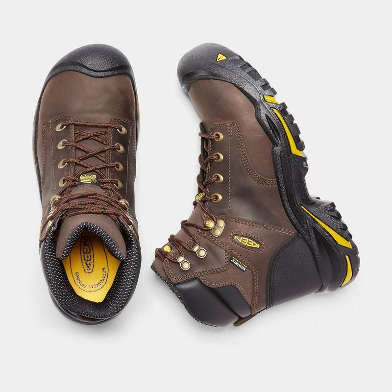 Botas De Trabajo Keen Mt Vernon 6" Steel Toe Para Hombre Marrom - Botas Keen Mexico (256790-STY)